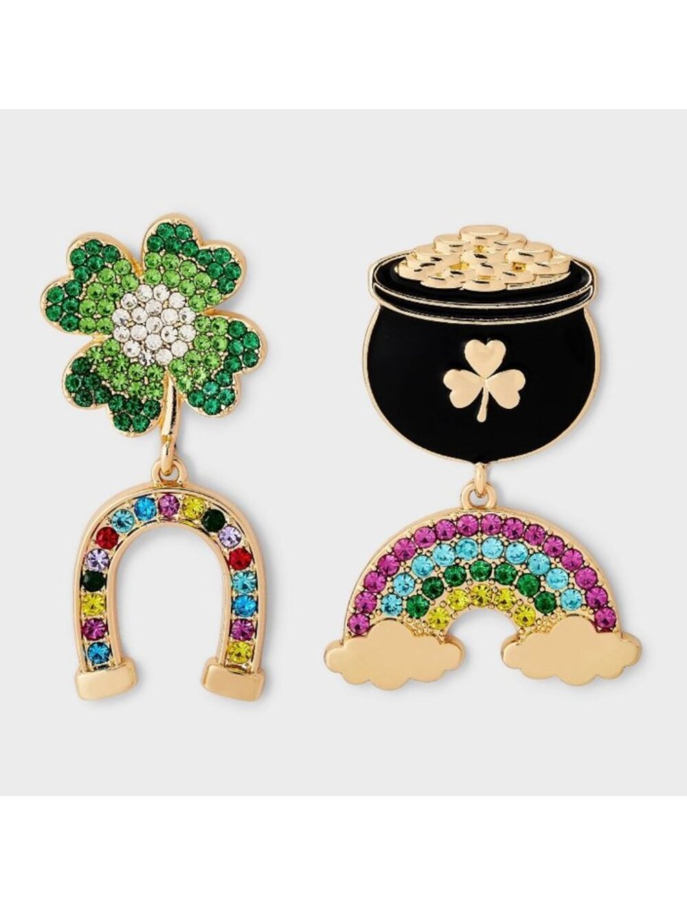 NWT - SugarFix by Baublebar 'Level Up Your Luck' Mismatched Drop Earrings